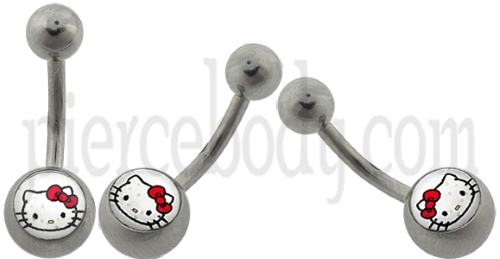 hello kitty belly ring