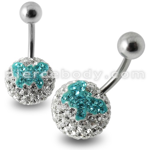 crystal belly button ring jewelry