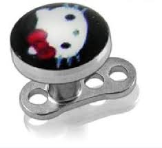 Hello Kitty dermal anchor tops are available at amazing prices