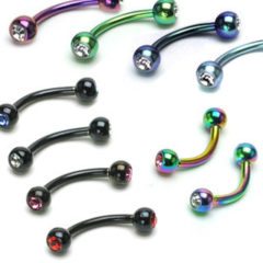 Curved Barbells Body Piercing Jewelry Collection
