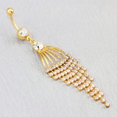 Get Splendid Look With Graceful Gold Belly Button Rings