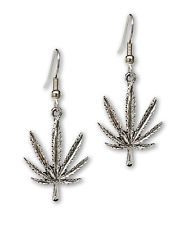 Silver earrings with marijuana leaf logos: a cool way to adorn your ear