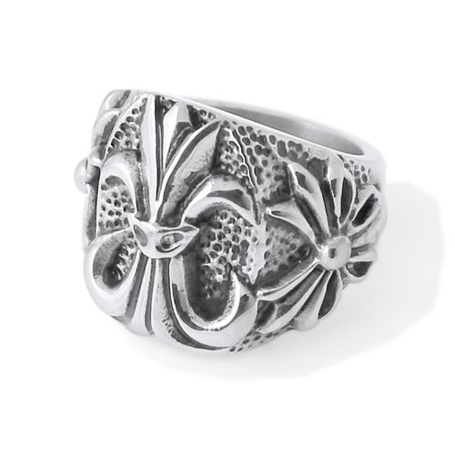 stainless-steel-fleur-de-lis-finger-ring