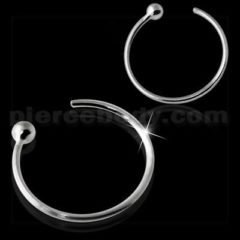 925 Silver Open Hoop Nose Ring