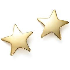 Jeweled Star 14k Gold Earring