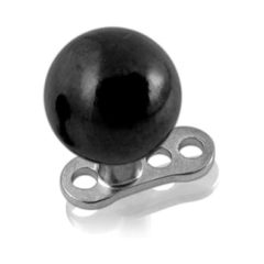 Dermal Anchors with Black Ball Top