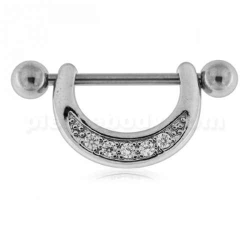 Surgical Steel nipple piercing