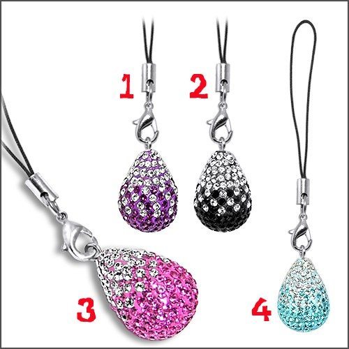 Multi Crystal Mobile Phone Charms