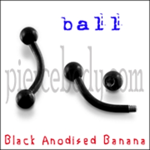 black anodised banana ball types