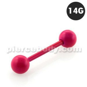 Neon Rose 316L Surgical steel Straight Barbells