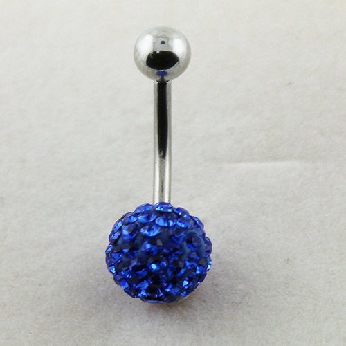 crystal belly button piercing