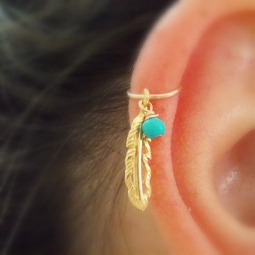 gold Helix ear jewelry