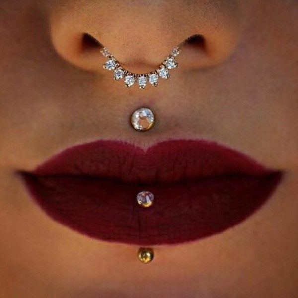 medusa jewelry piercing with diamonds