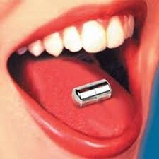 silver vibrating tongue ring
