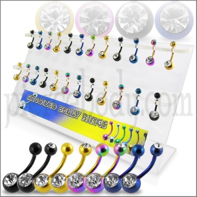 anodized belly button piercing jewelry