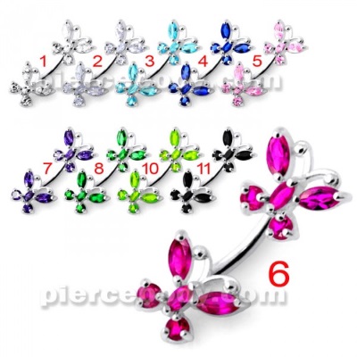 butterfly belly button rings