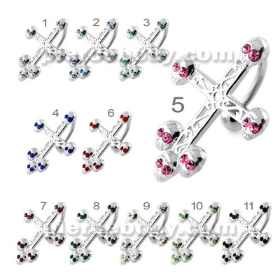 silver non dangling belly rings