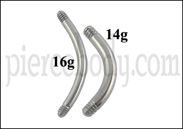 14g steel curved barbell