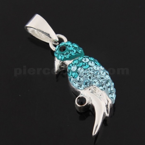  parrot sterling silver pendants