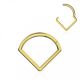 9K Solid Gold Triangle Hinged Segment 18G Septum Clicker Ring