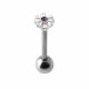 Jeweled Straight Barbell Tongue Ring