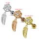 925 Sterling Silver CZ Jeweled Dream Catcher Cartilage Tragus Piercing Ear Stud