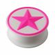 Embossed Pink Star Silicone Ear Plug