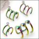 Rainbow Anodized Cartilage 'Clip-On' Lip Closure Ring