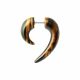 Wooden Color Spiral Tail Fake Ear Plug
