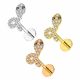 Jeweled Snake Surgical Steel Helix Tragus Piercing Ear Stud