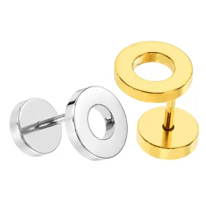 10 mm Flat Disc with Hole Invisible Fake Ear Plug