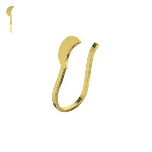 9K Yellow Gold Crescent Moon Fake Non Piercing Cuff Jewelry