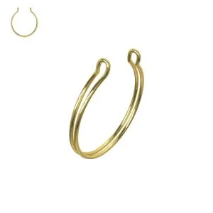 9K Yellow Gold Simple Non piercing Nose Cuff Clip