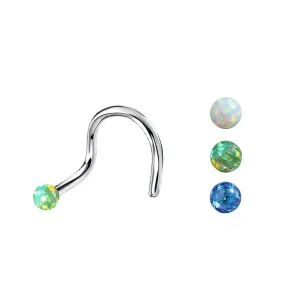 Gold PVD Anodized Jeweled 20G Nose Screw