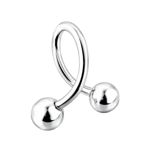 316L Steel Twisted Barbell with Ball
