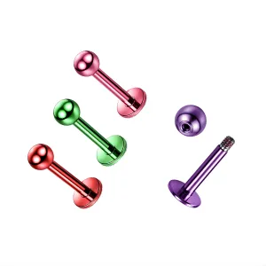 316L Surgical Steel Anodized Labret piercing Jewelry