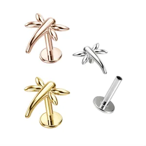 316L Surgical Steel Dragon Fly Internally Threaded Tragus Helix Cartilage Piercing