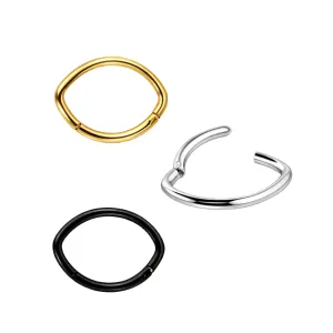316L Surgical Steel Oval Classic Hinged Clicker