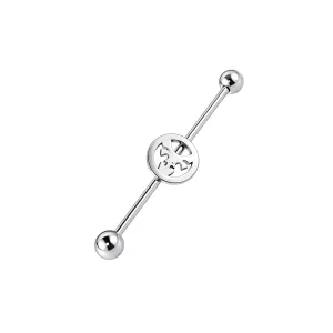 316L Surgical Steel Skeleton Ear Industrial Piercing