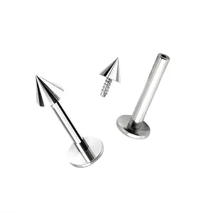 316L Surgical Steel Top Cone with Convex Back Labret
