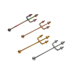 316L Surgical Steel Trident Ear Industrial Piercing