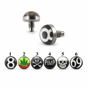 Logo Dermal piercing Tops 