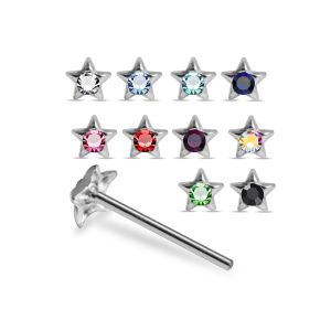 925 Silver Jeweled Celestial Straight End Nose Stud Box (20pcs / 40pcs)
