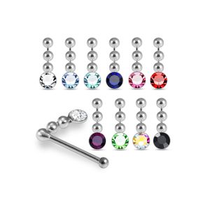925 Sterling Silver Jeweled Beaded Dangle Ball End Nose Stud Box (20pcs/40pcs)