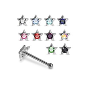 925 Sterling Silver Jeweled Celestial Ball End Nose Stud Box (20pcs / 40pcs)