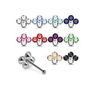 925 Silver Jeweled Crown Nose stud