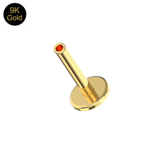 9K Solid Gold Flat Back Threadless Labret Post | 16G