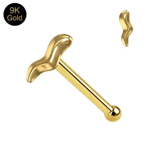 9K Gold Sperm Ball End Nose Pin