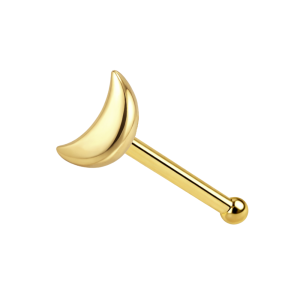 9K Gold Half moon Ball End Nose Pin