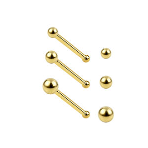 9K Gold Plain Top Ball Nose Bone